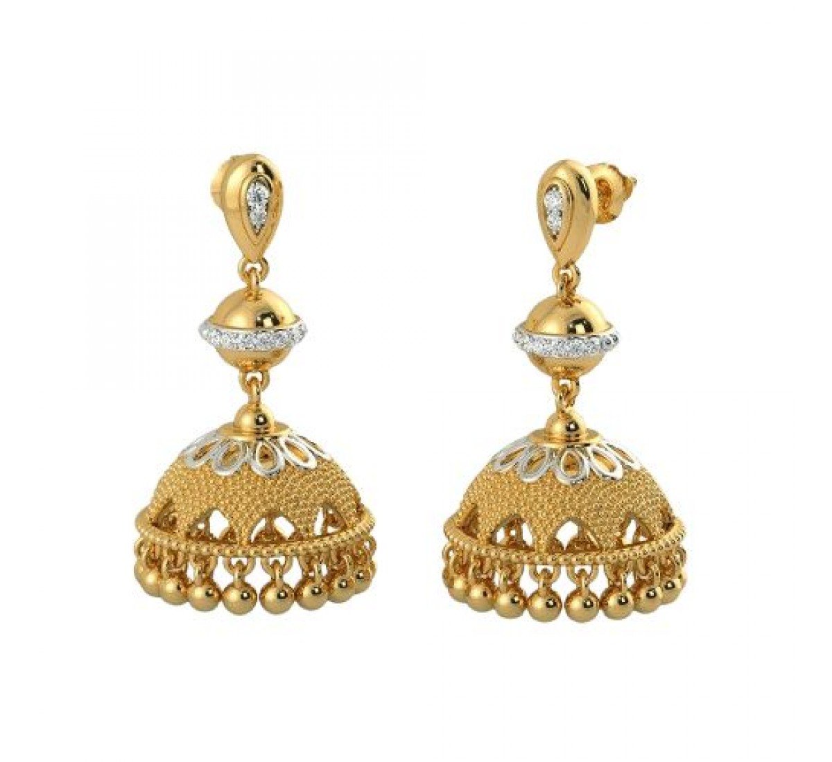 Breeze Alvina Diamond Jhumkas