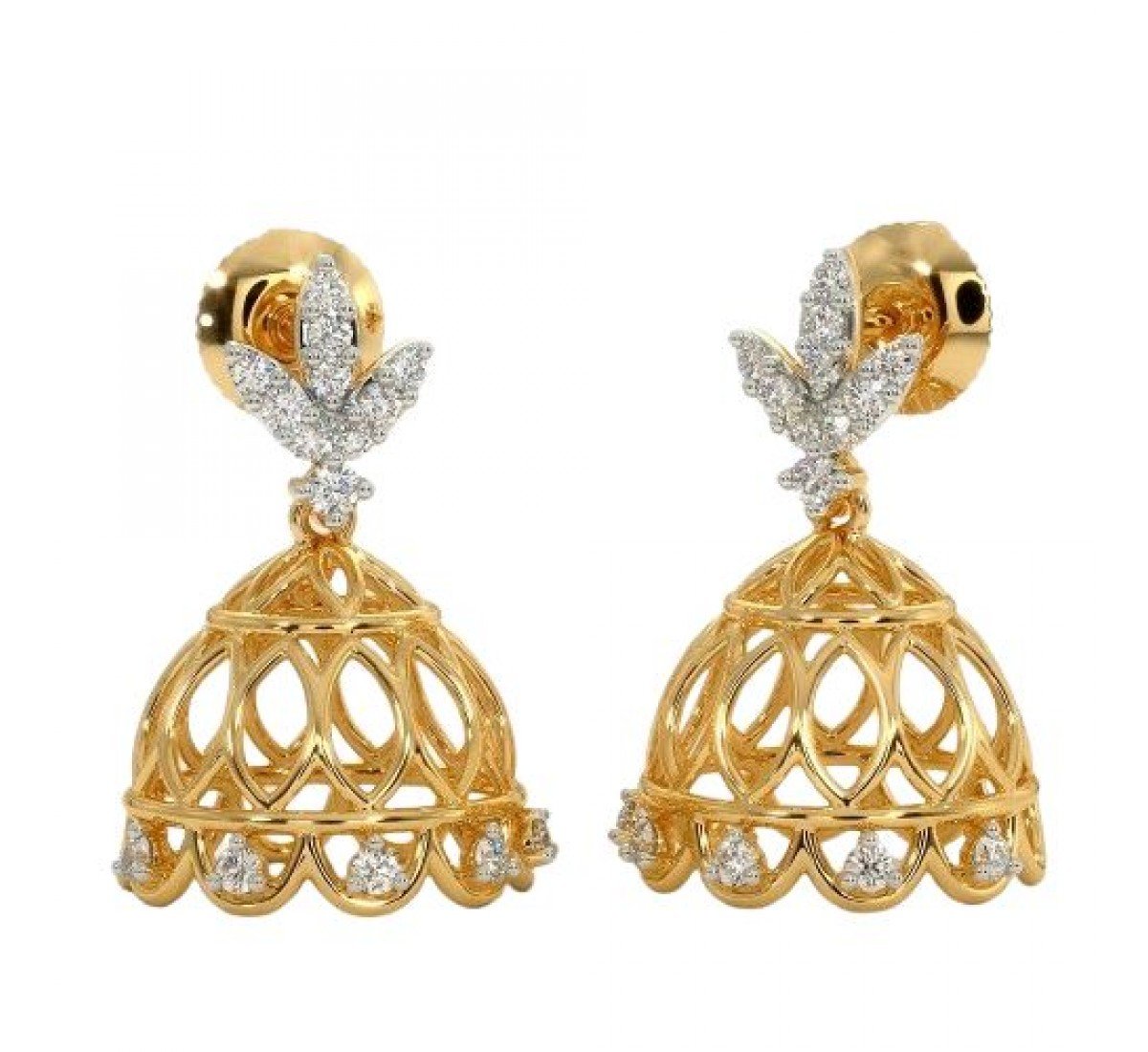 Evelyn Dome Diamond Jhumkas