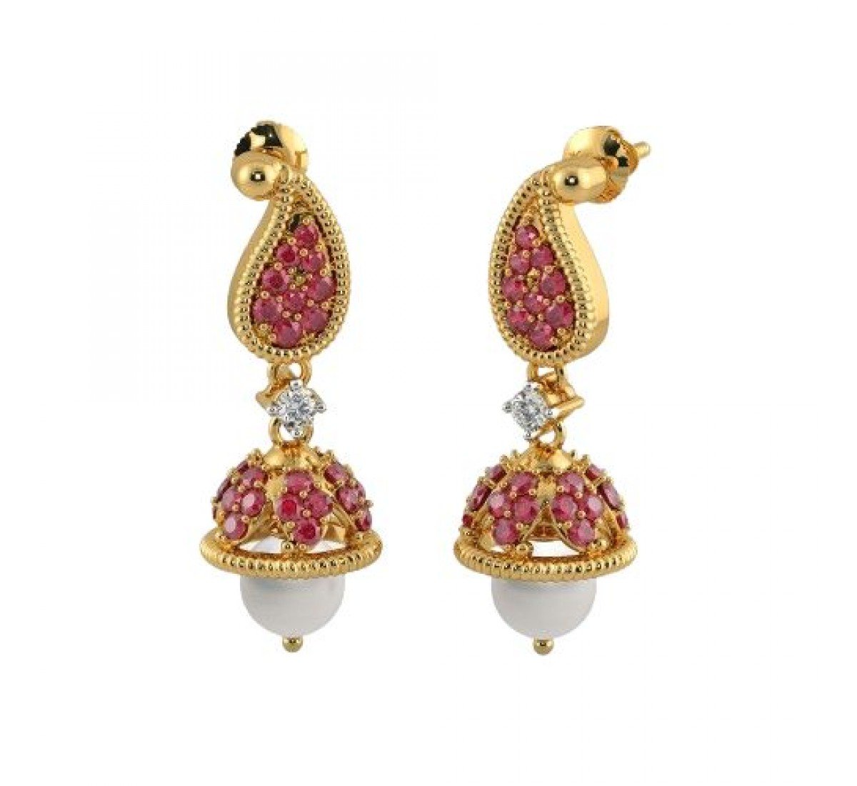 Molly Amara Diamond Jhumkas