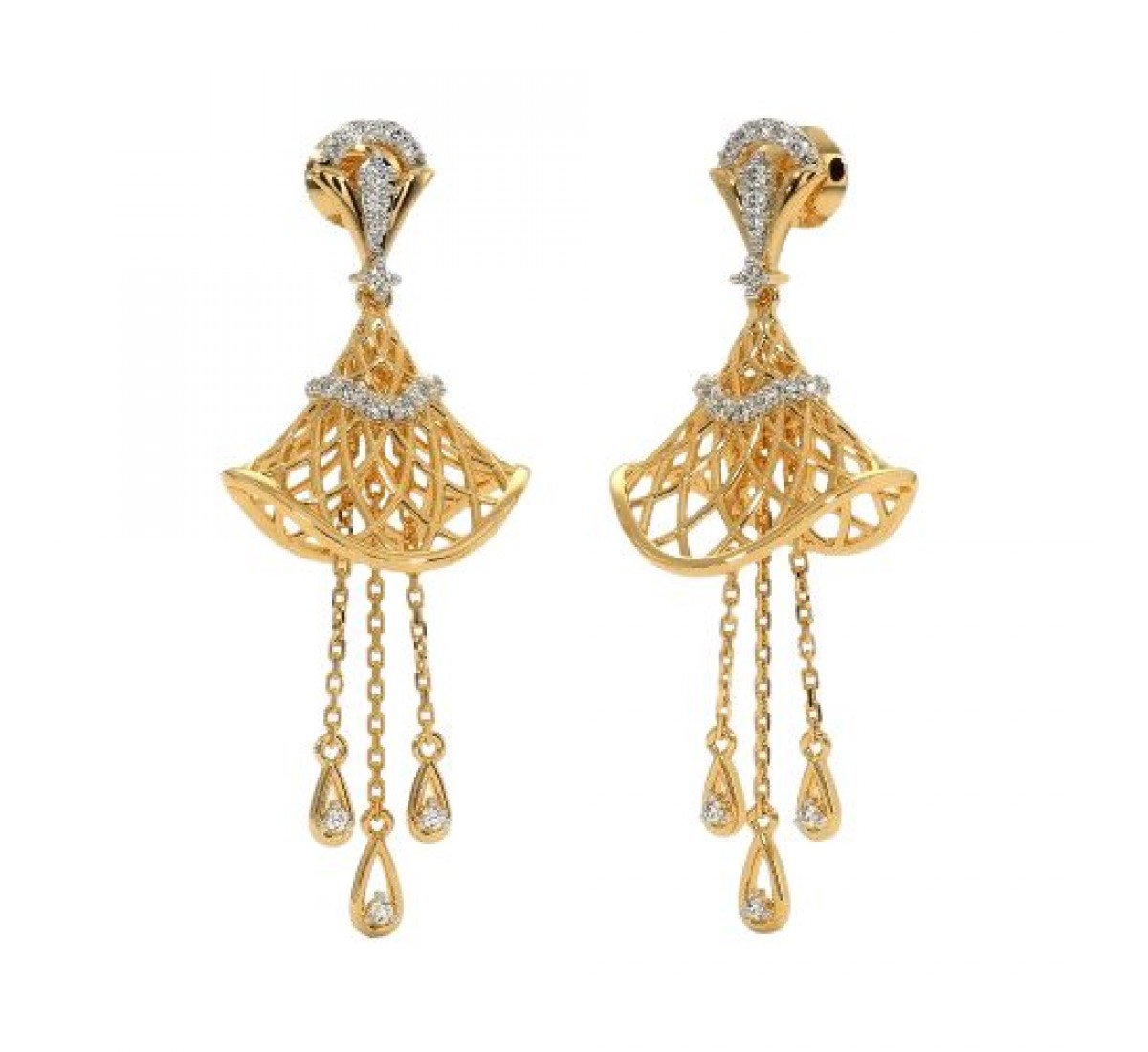 Aether Enfold Diamond Jhumkas