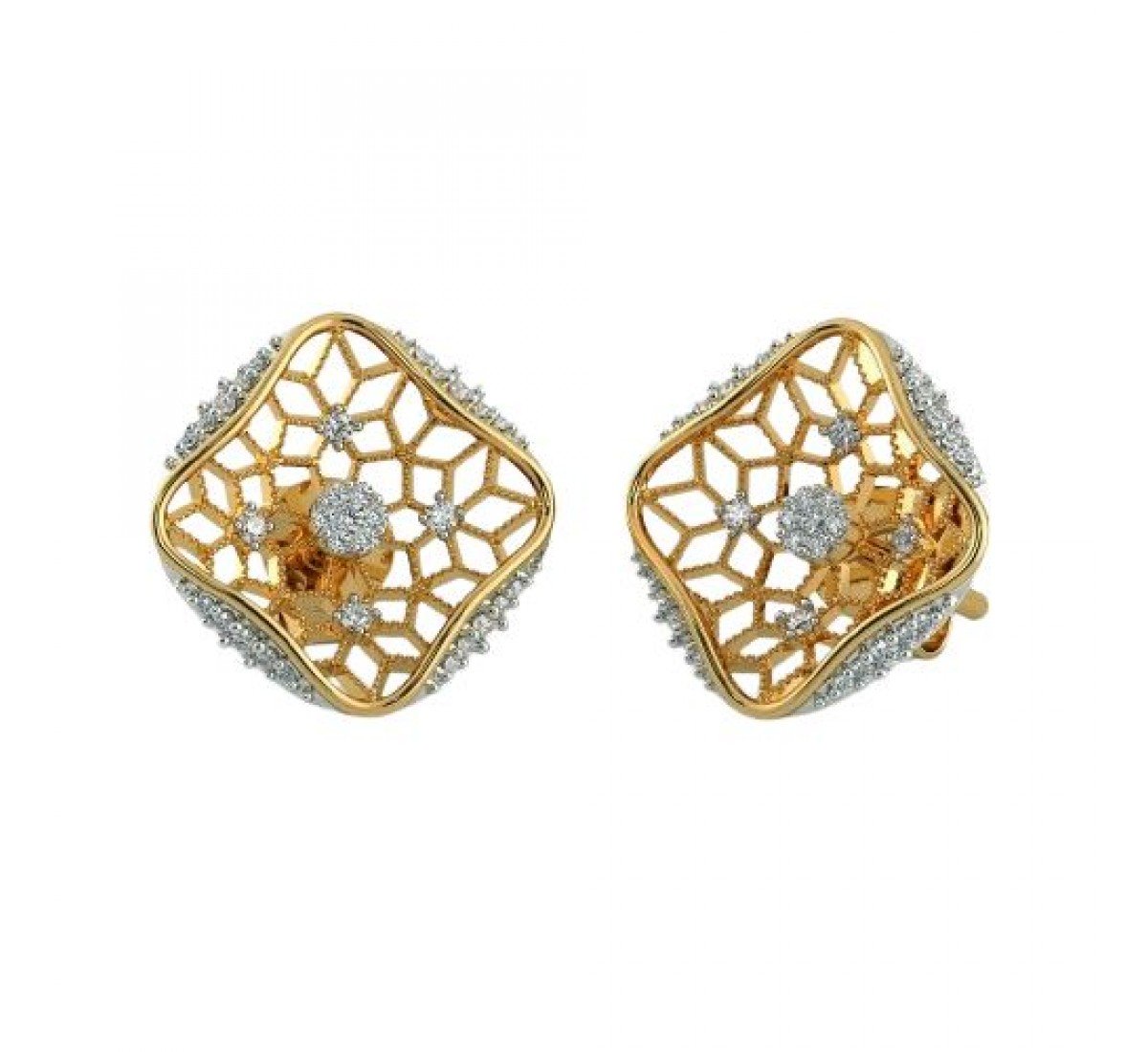 Laurel Drift Diamond Earrings