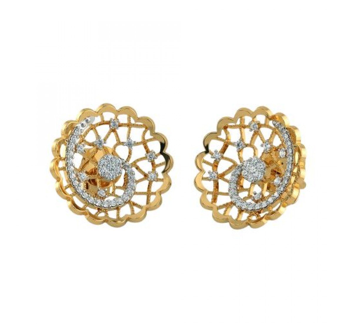 Crest Diamond Earrings