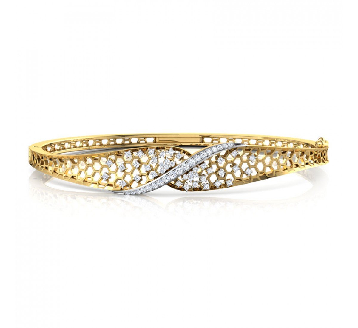 Entwined Lattice Diamond Bangles