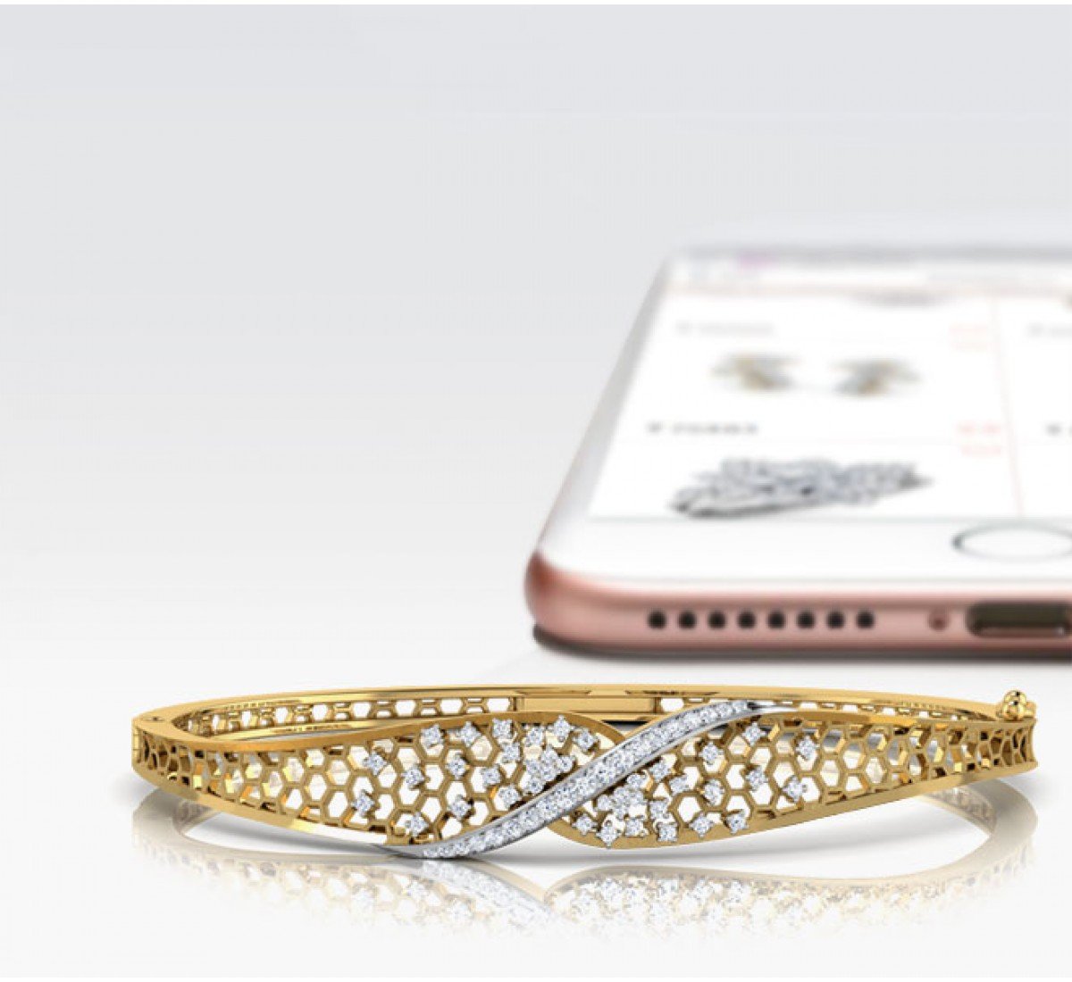 Entwined Lattice Diamond Bangles