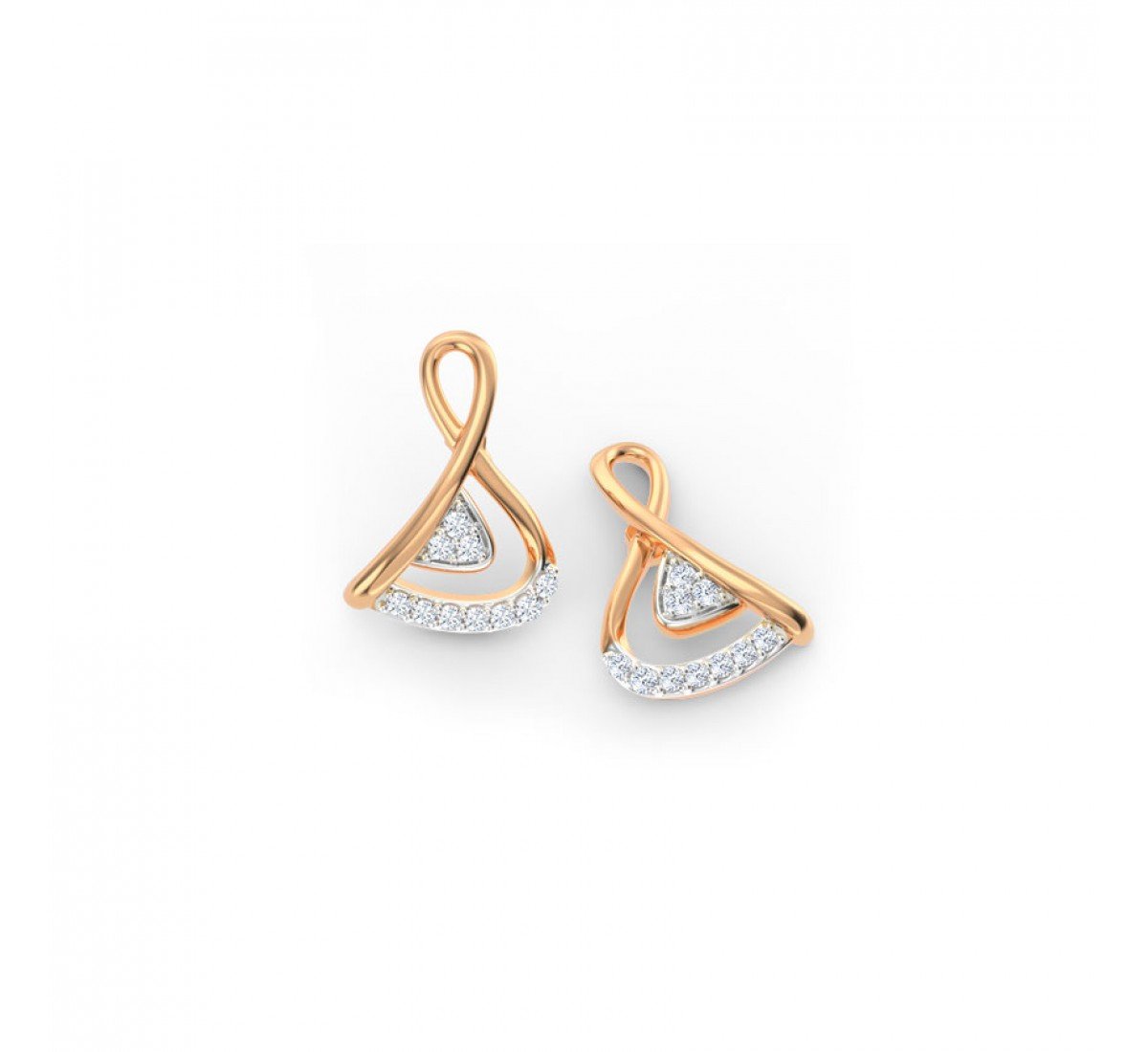 Plumeria Diamond Earrings