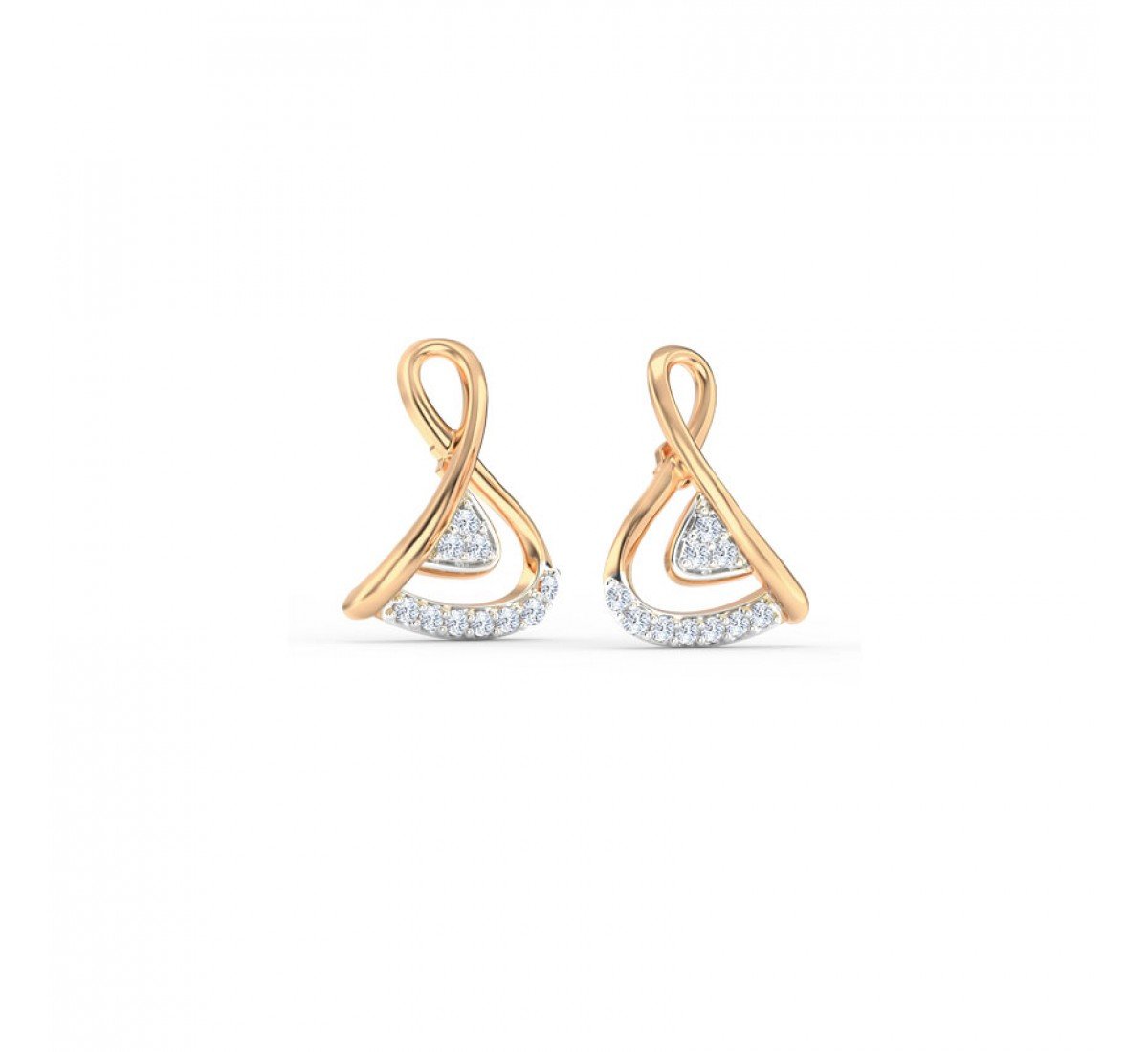 Plumeria Diamond Earrings