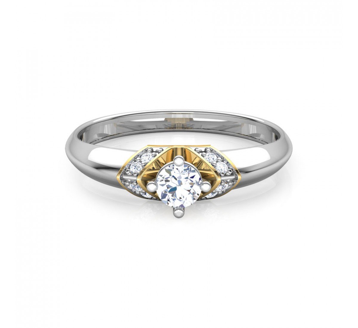 Quartz Glim Solitaire Diamond Ring