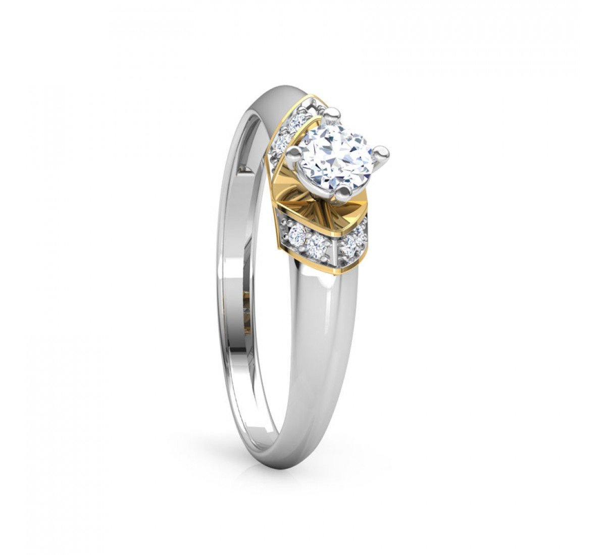 Quartz Glim Solitaire Diamond Ring