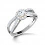 Curvace Solitaire Diamond Ring