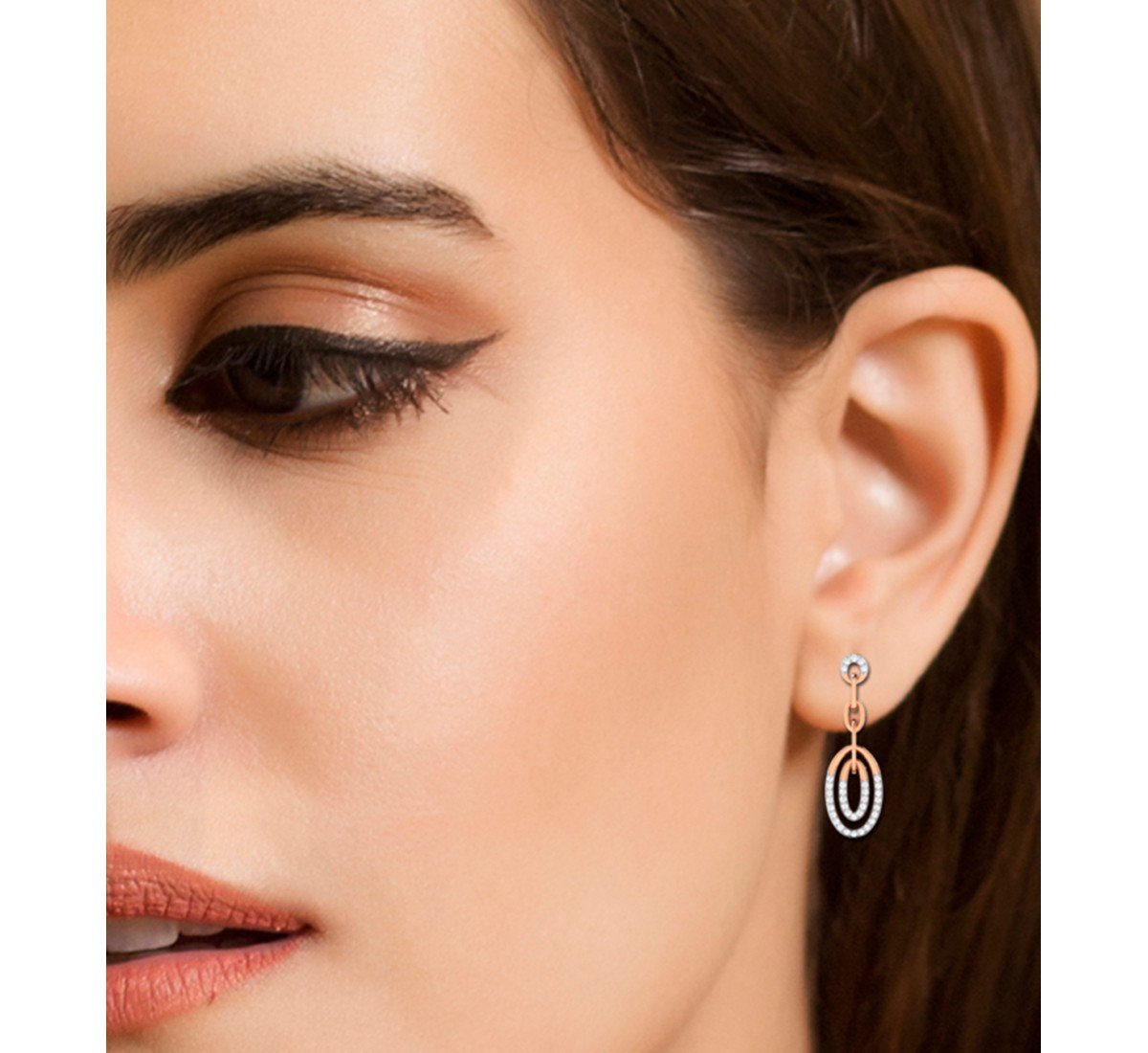 Swirl Peafowl Diamond Earrings