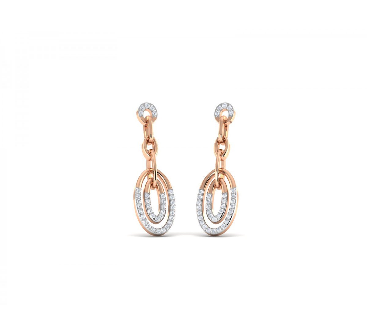 Swirl Peafowl Diamond Earrings