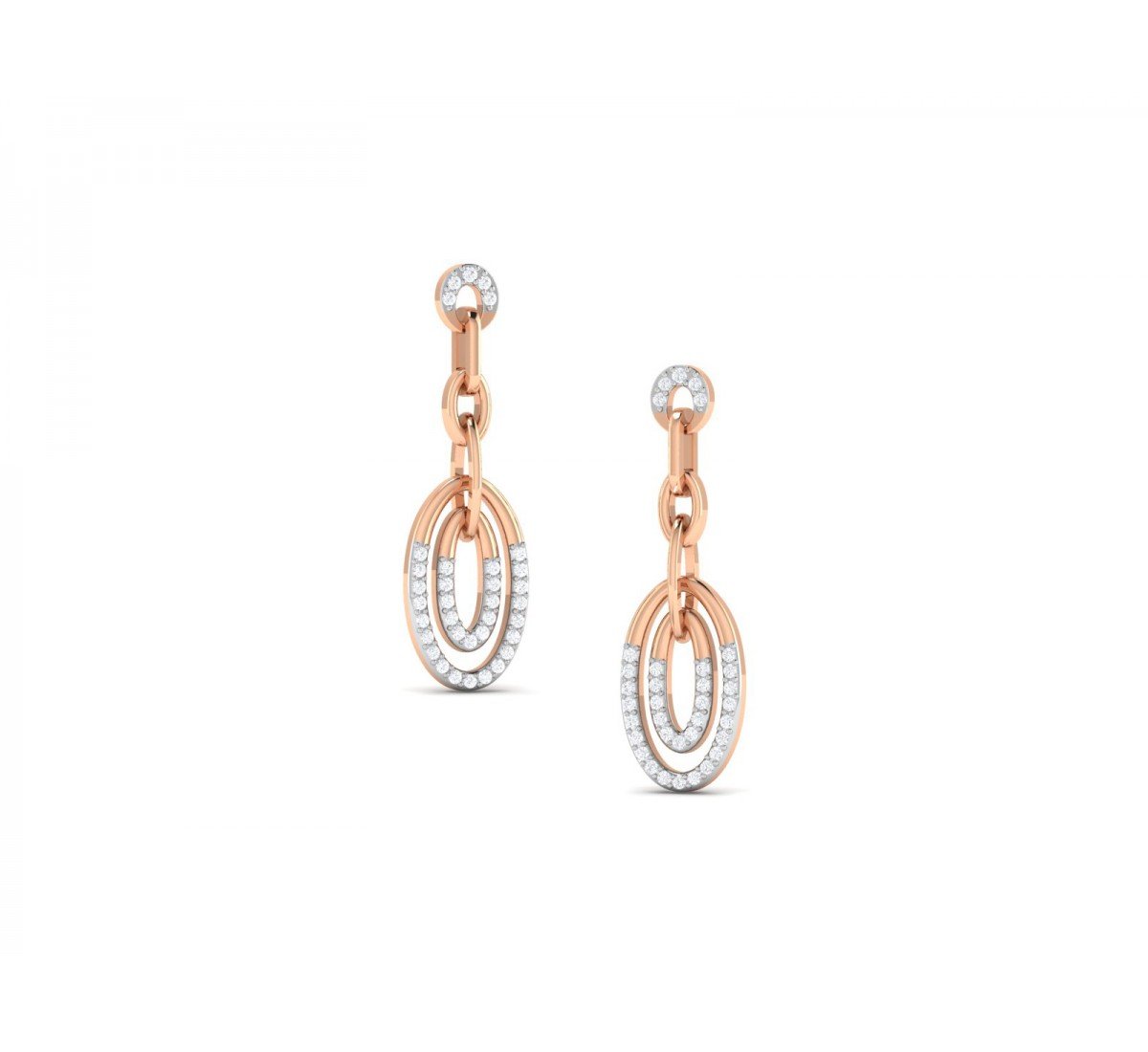 Swirl Peafowl Diamond Earrings