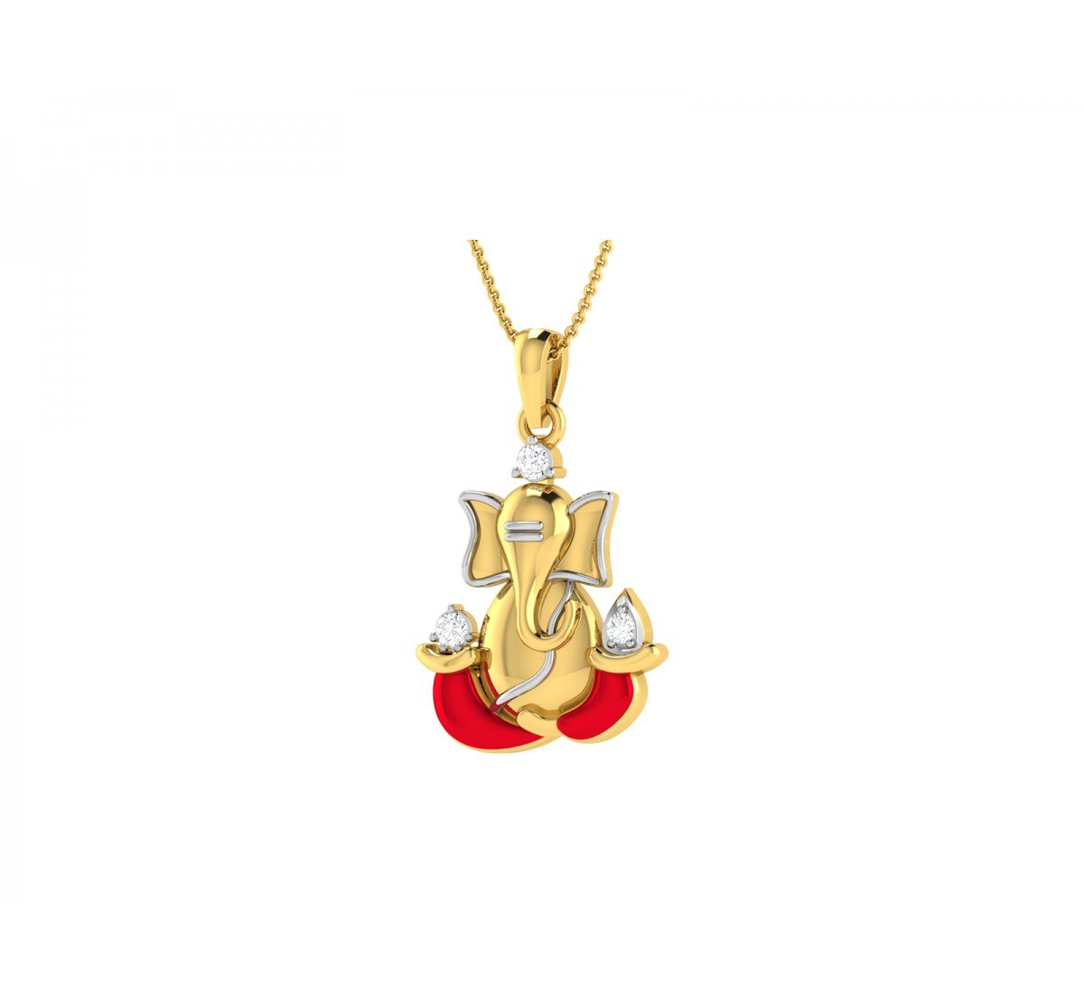 Gajaanan Ganeya Diamond Pendant