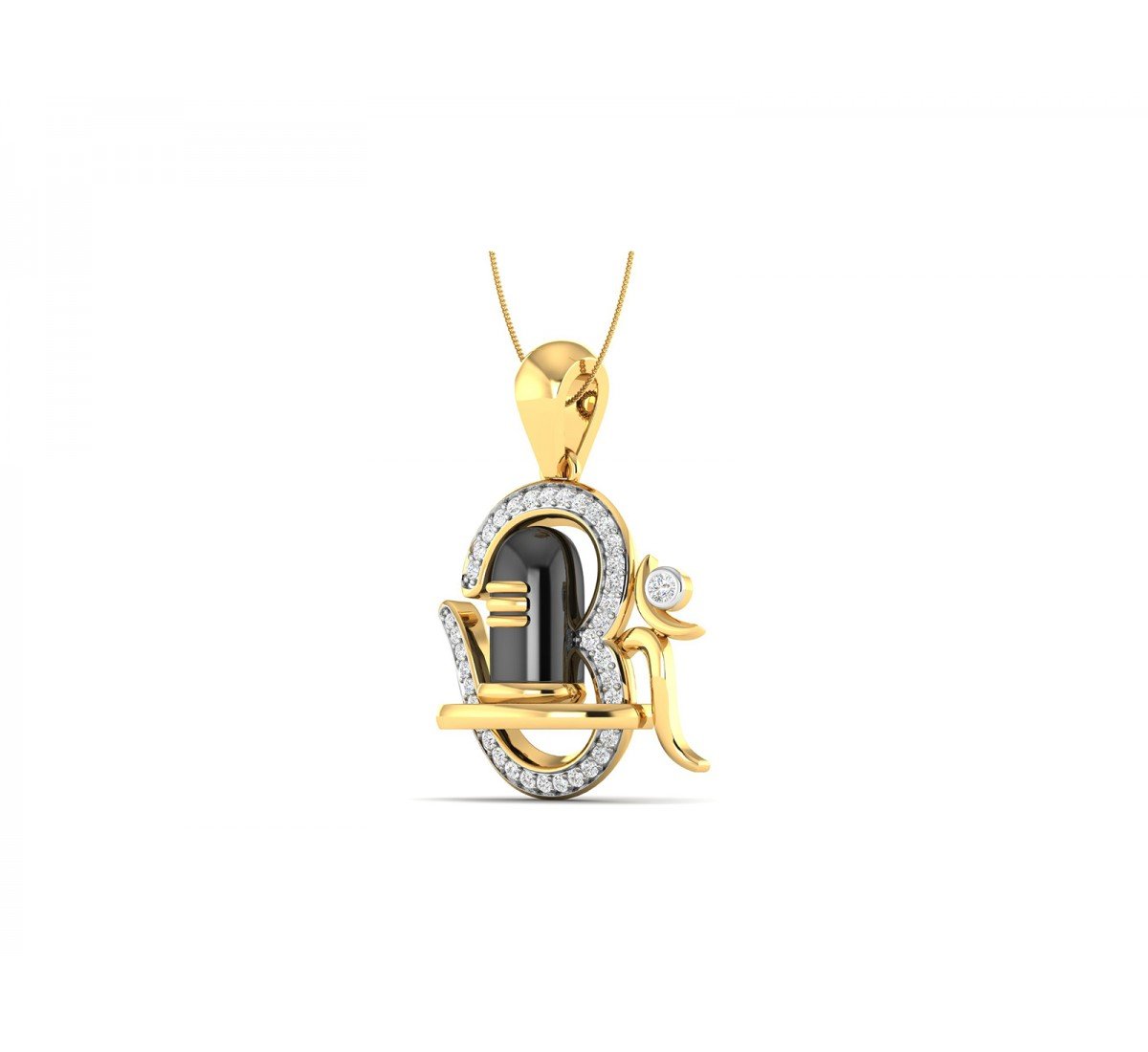 Tryambakam Shiva Diamond Pendant