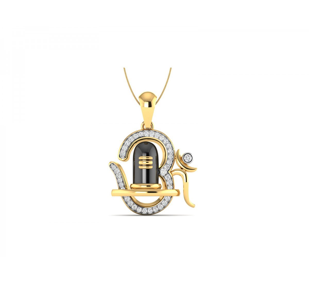 Tryambakam Shiva Diamond Pendant