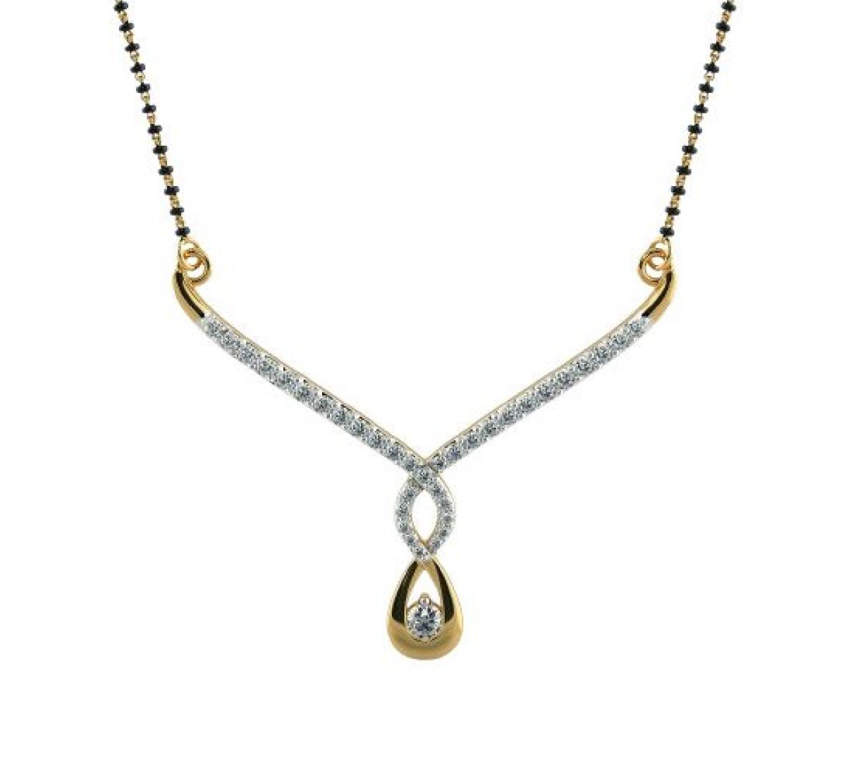 Iridescent Diamond Mangalsutra