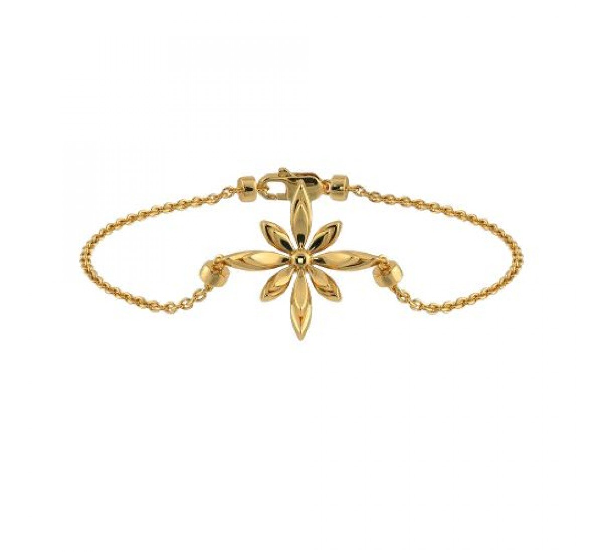 Seam Crossover Gold Bracelet