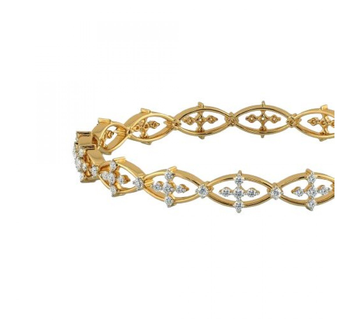 Eccentric Round Diamond Bangles