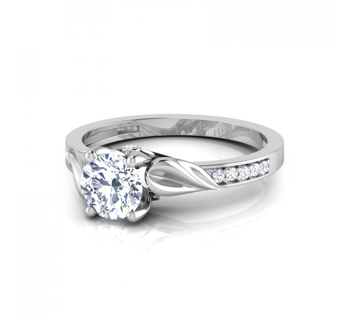 Lustrous Spark Solitaire Diamond Ring