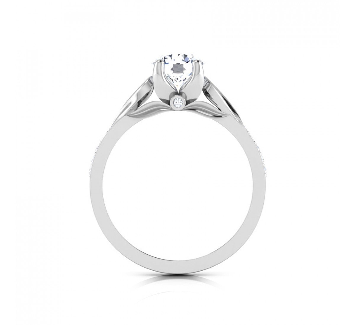 Lustrous Spark Solitaire Diamond Ring