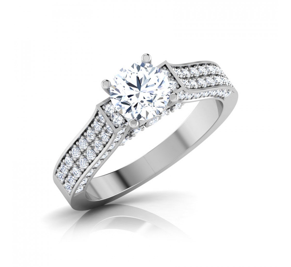 Aveline Glam Solitaire Diamond Ring