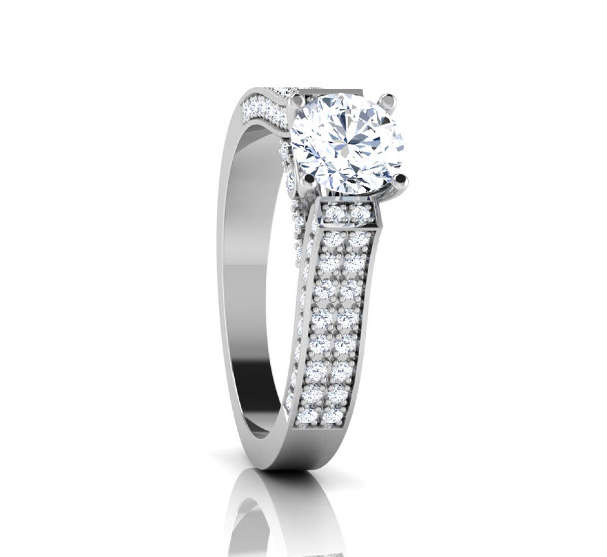 Aveline Glam Solitaire Diamond Ring