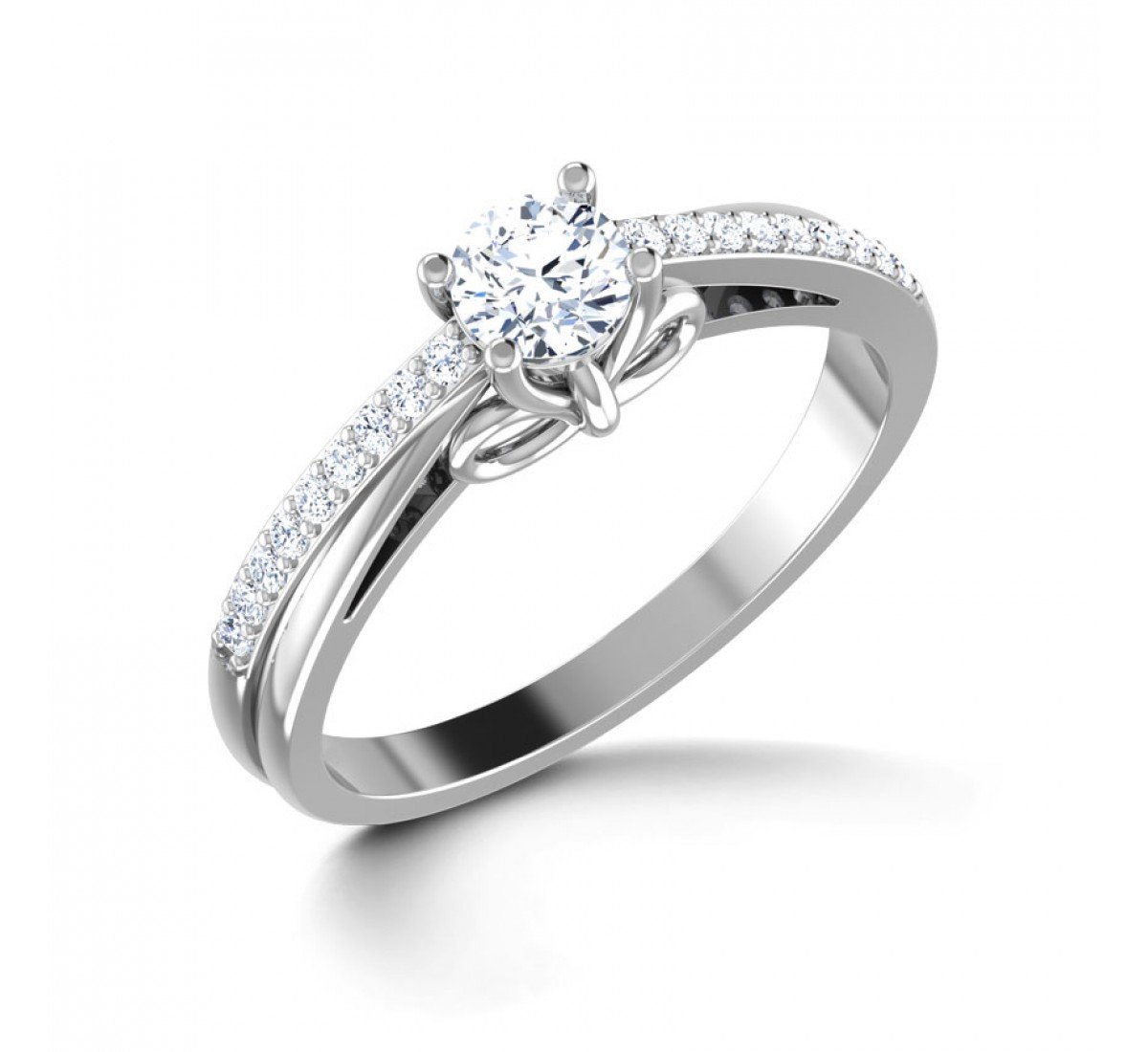 Pavoquin Ribbon Solitaire Diamond Ring