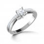 Pavoquin Ribbon Solitaire Diamond Ring