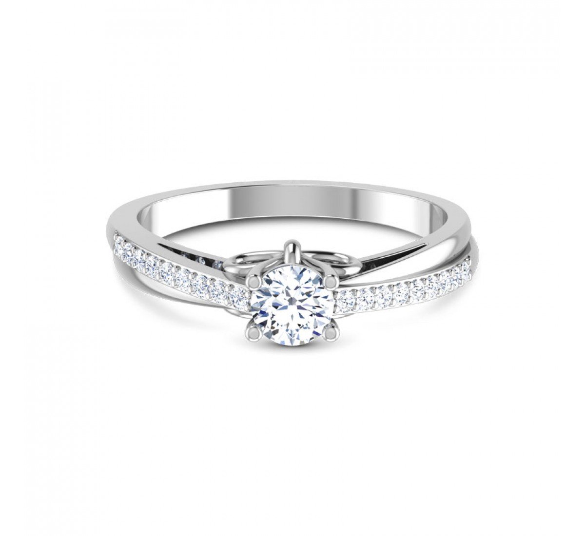 Pavoquin Ribbon Solitaire Diamond Ring