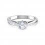 Pavoquin Ribbon Solitaire Diamond Ring