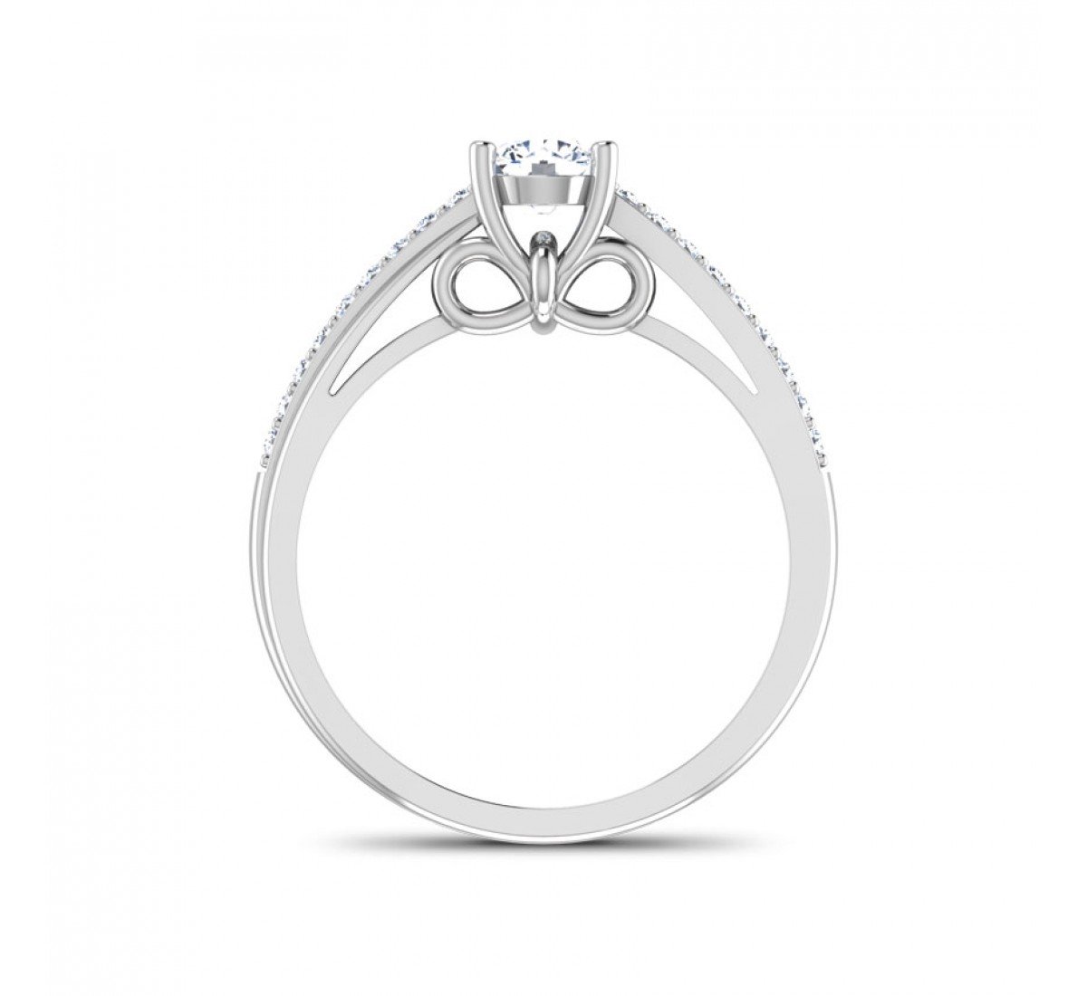 Pavoquin Ribbon Solitaire Diamond Ring