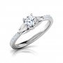 Fourfold Grace Solitaire Diamond Ring