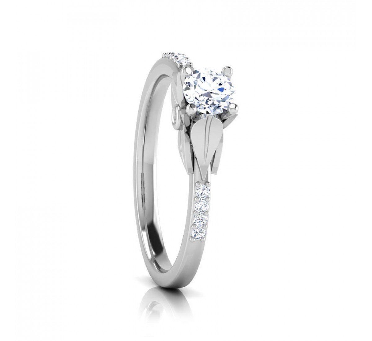 Fourfold Grace Solitaire Diamond Ring