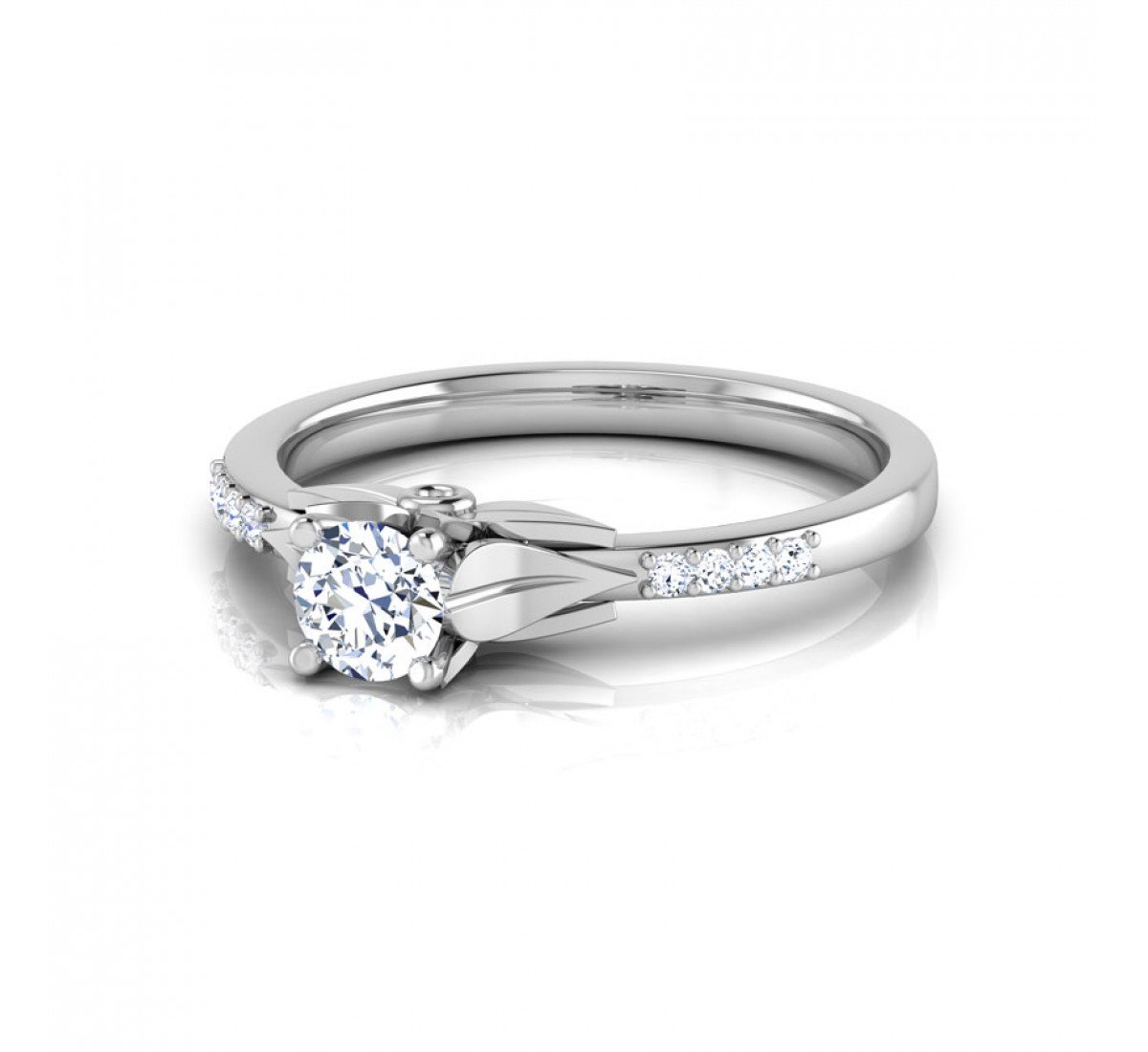 Fourfold Grace Solitaire Diamond Ring