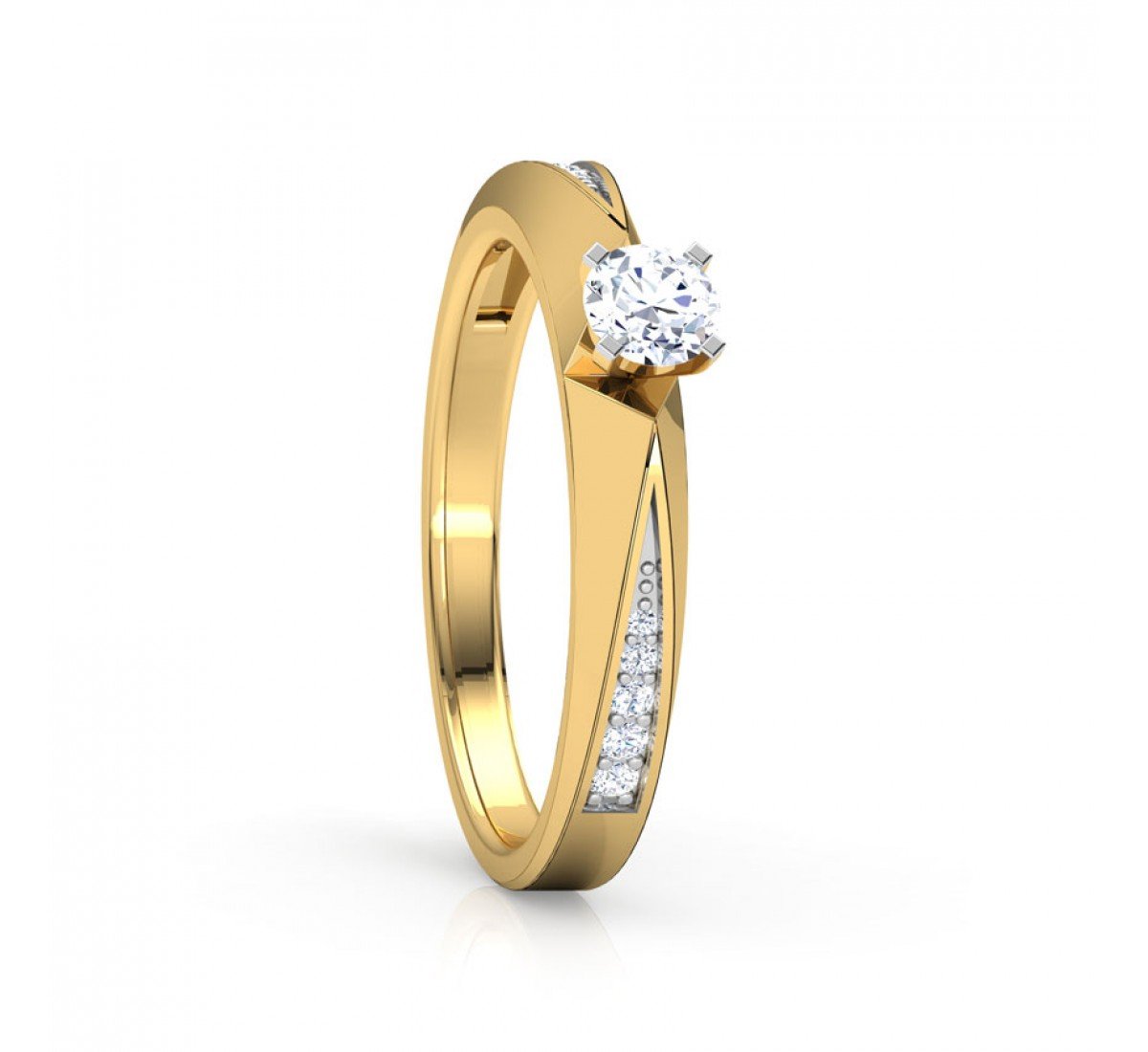 Fest Halo Solitaire Diamond Ring