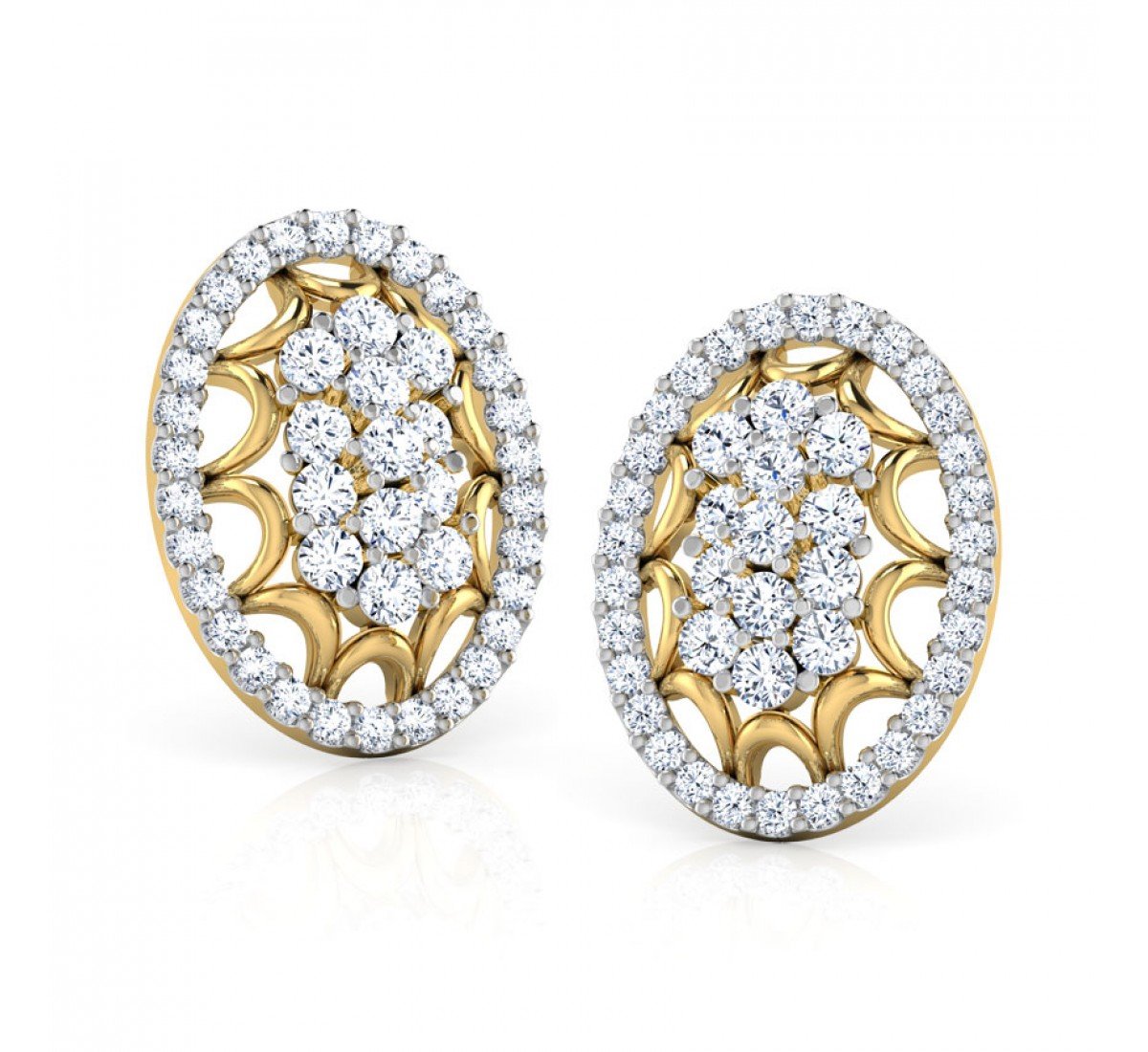 Curled Diamond Earrings