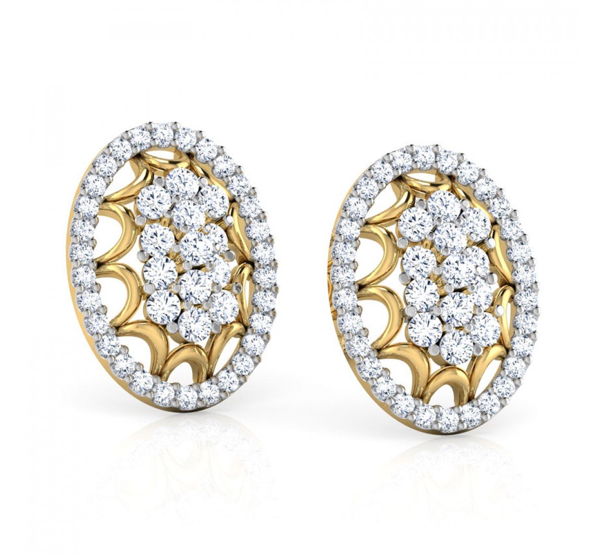 Curled Diamond Earrings