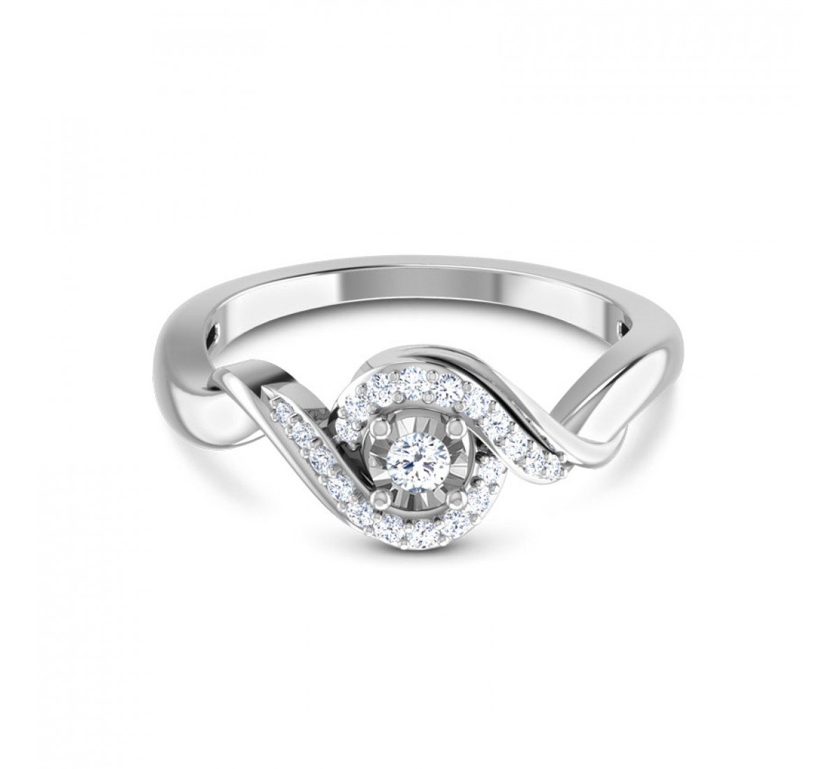 Entwined Floret Diamond Ring