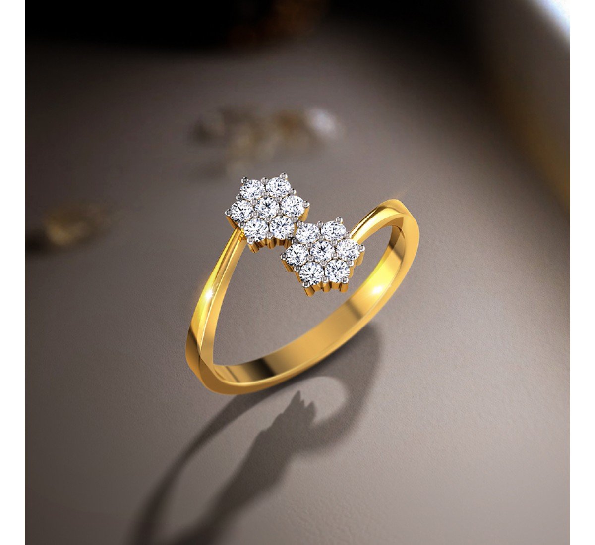 Illusion Gadadhara Duo Diamond Ring