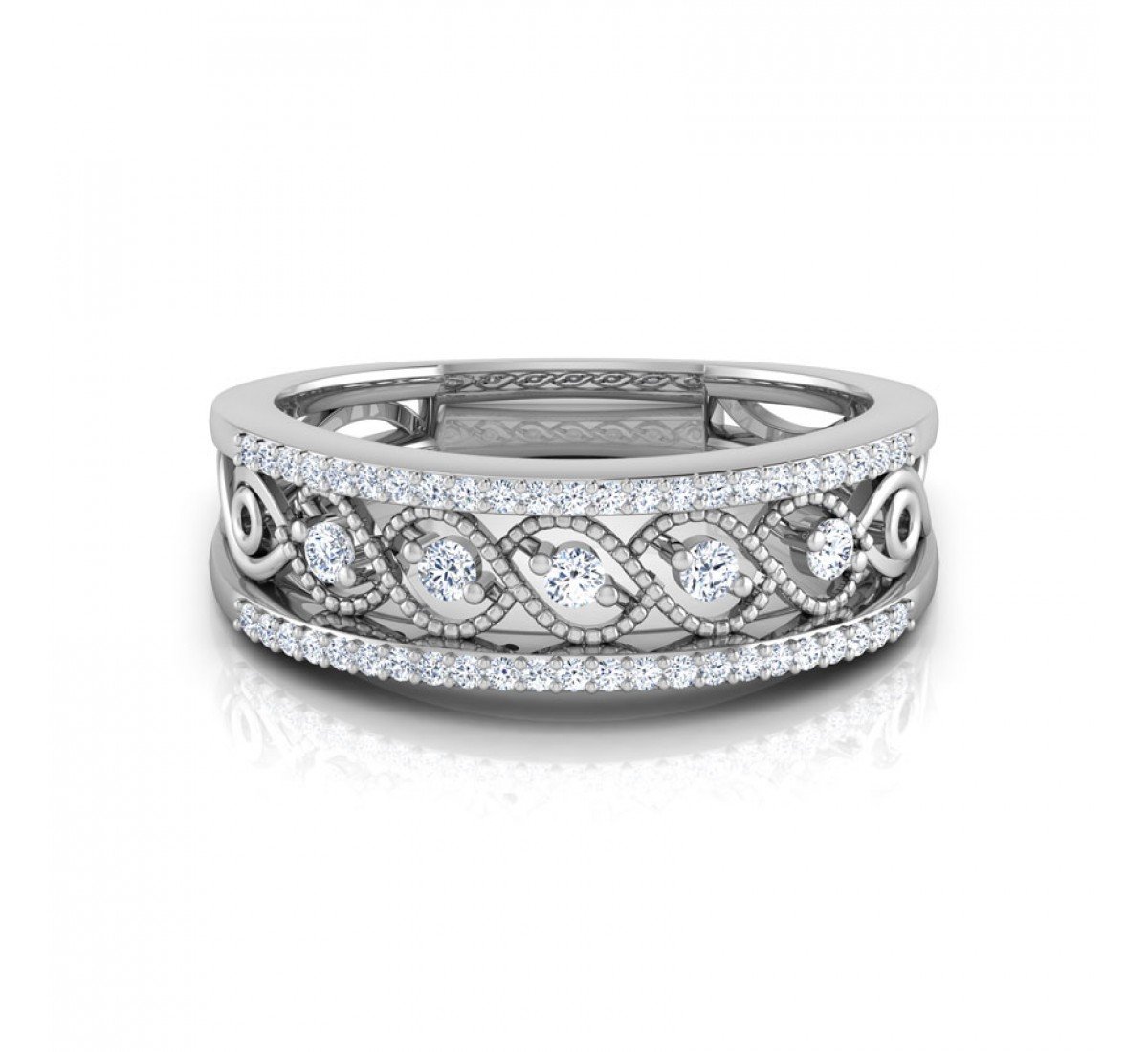 Blazing Helix Diamond Ring