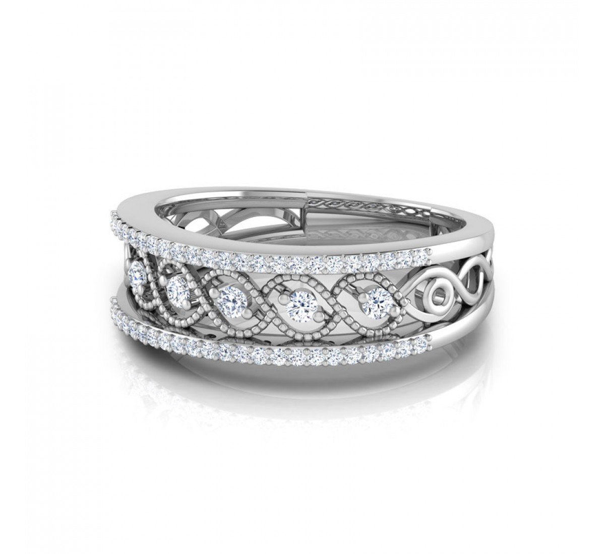 Blazing Helix Diamond Ring