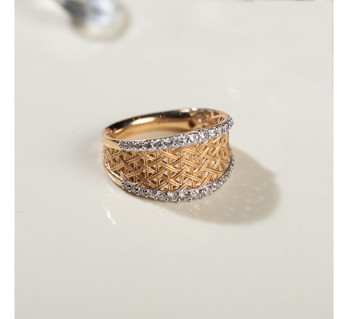 Amber Flock Diamond Ring