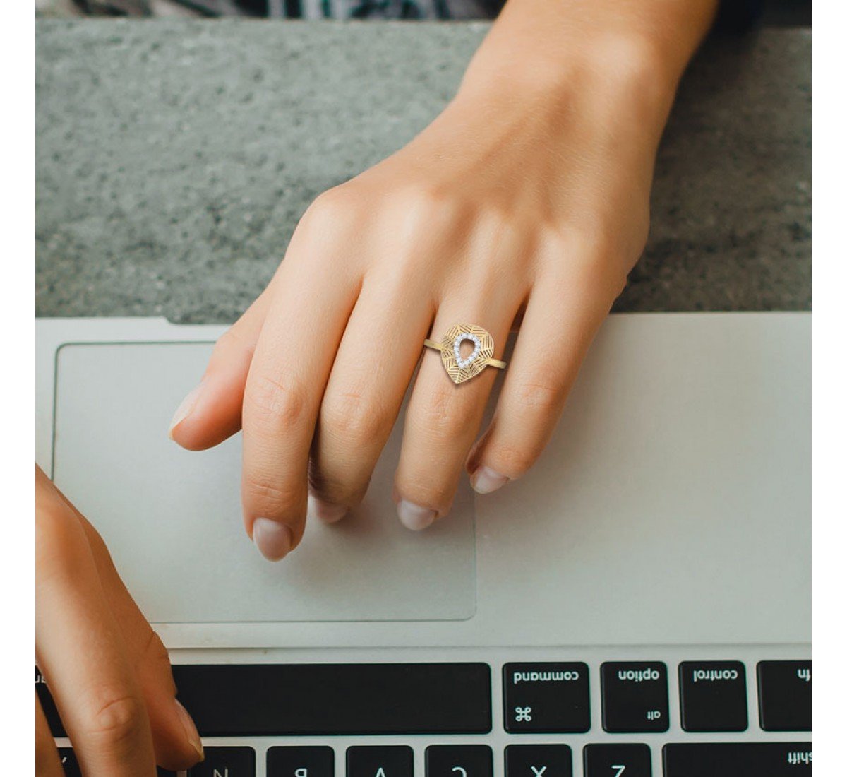 Arch Shank Diamond Ring