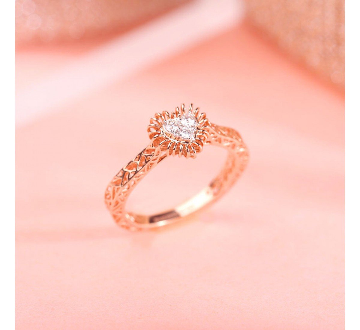 Stellar Droplet Diamond Ring