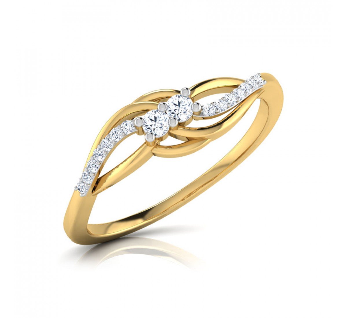 Twisted Elegance Diamond Ring