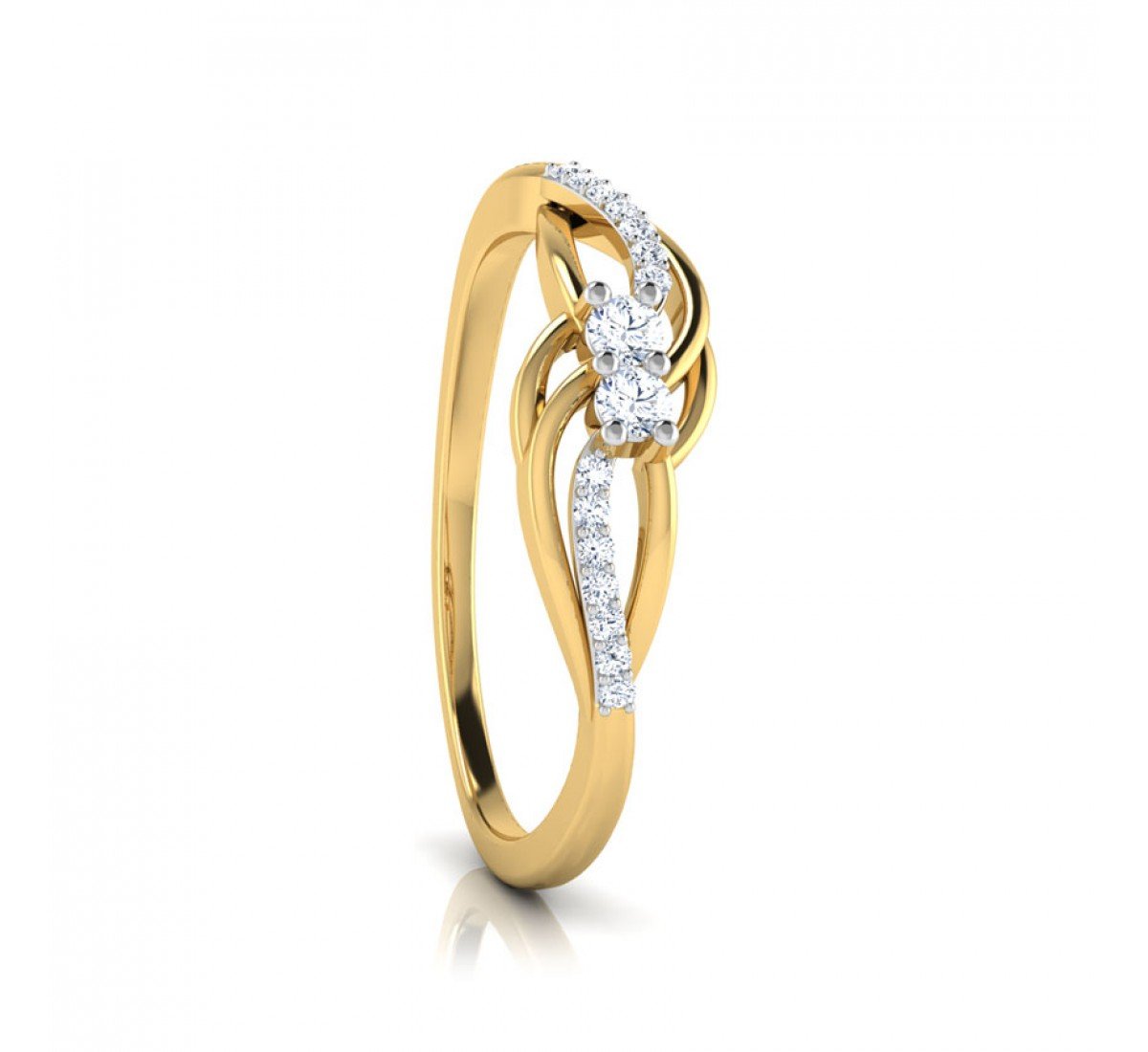 Twisted Elegance Diamond Ring