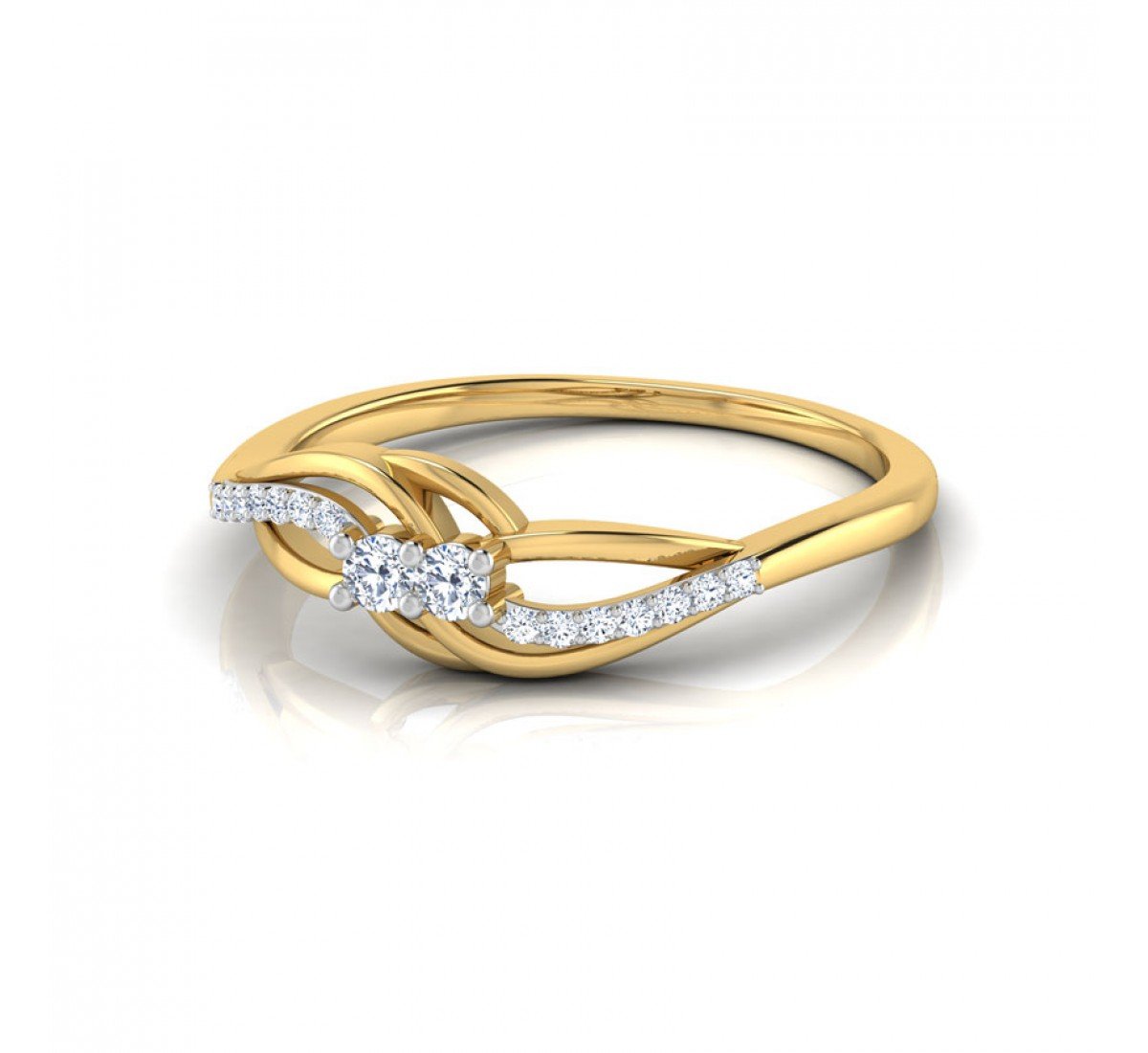 Twisted Elegance Diamond Ring