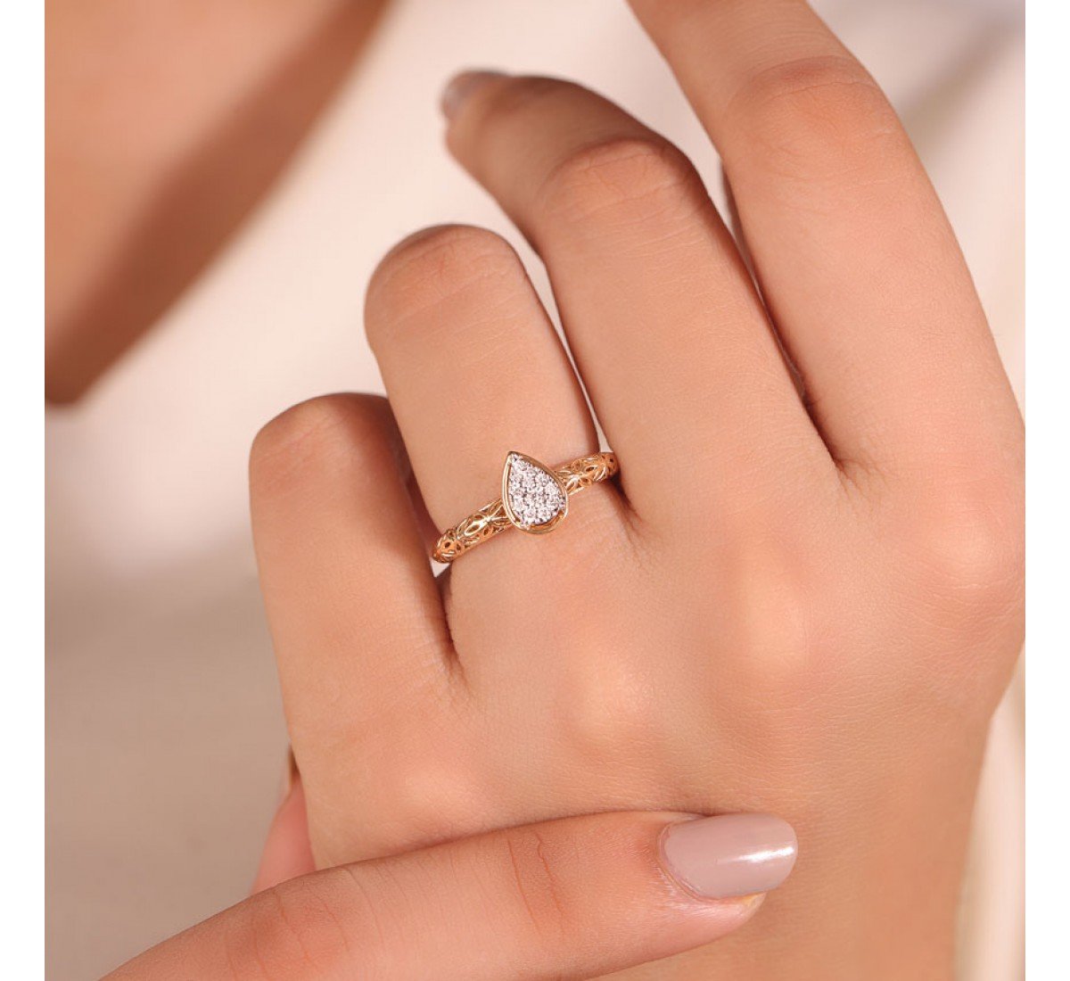 Adele Ripple Diamond Ring