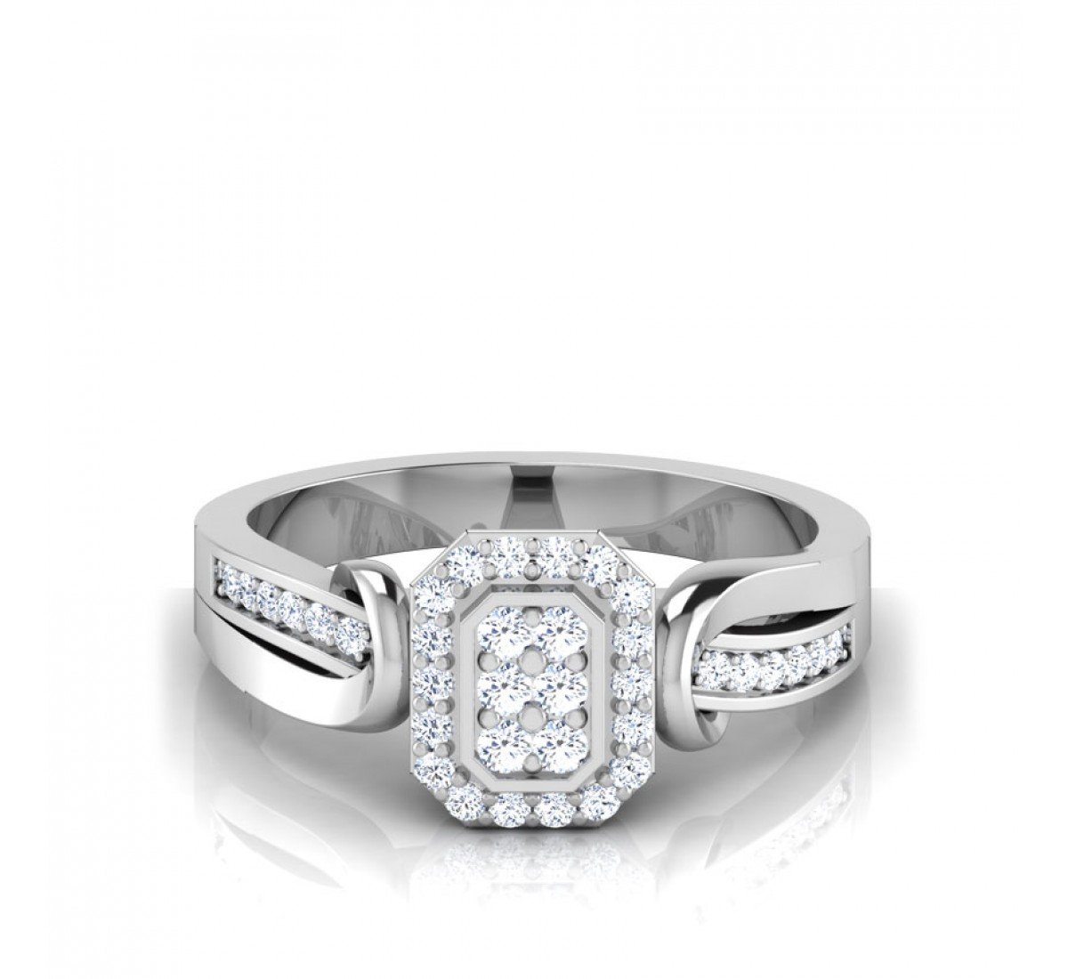 Triplet Glowing Adorn Diamond Ring