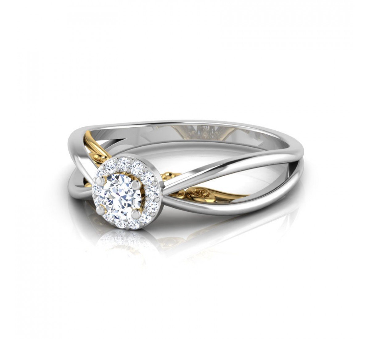 Garland Spiral Solitaire Diamond Ring